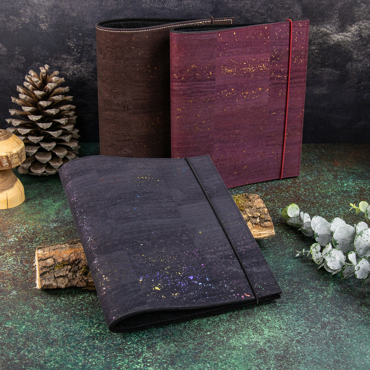 Ringbuch | Kork Punkte Metallic
