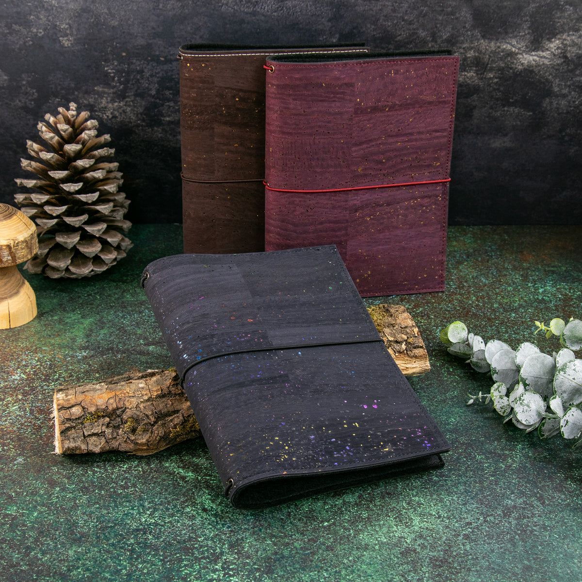 Travelers Notebook |  Kork Punkte Metallic