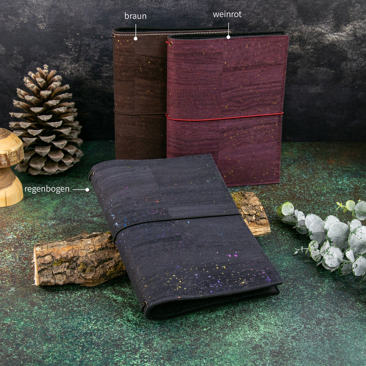 Travelers Notebook |  Kork Punkte Metallic