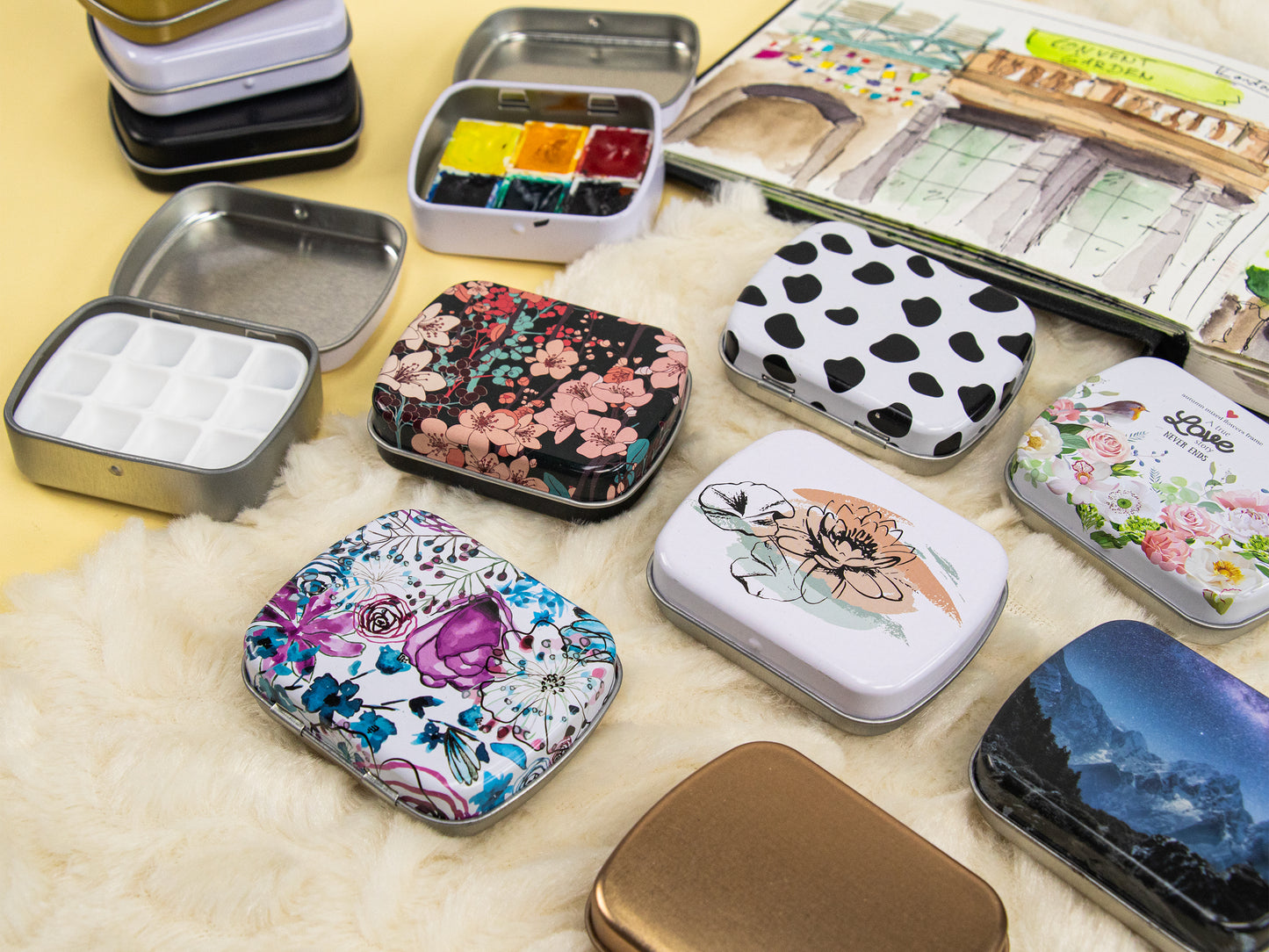 Aquarell Mini Box | 6- oder 12 Näpfchen