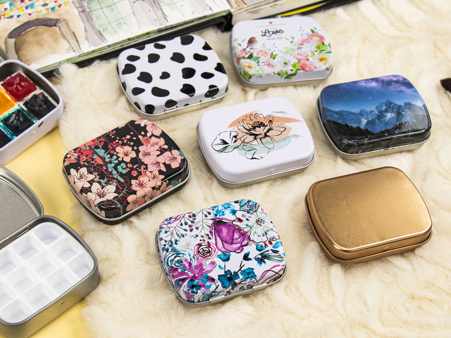 Aquarell Mini Box | 6- oder 12 Näpfchen