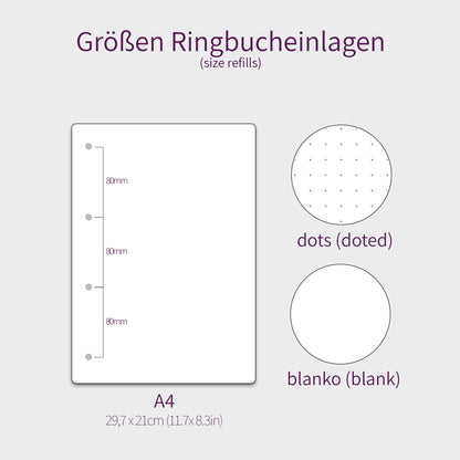 Ringbucheinlagen | A4 | 4-fach Lochung