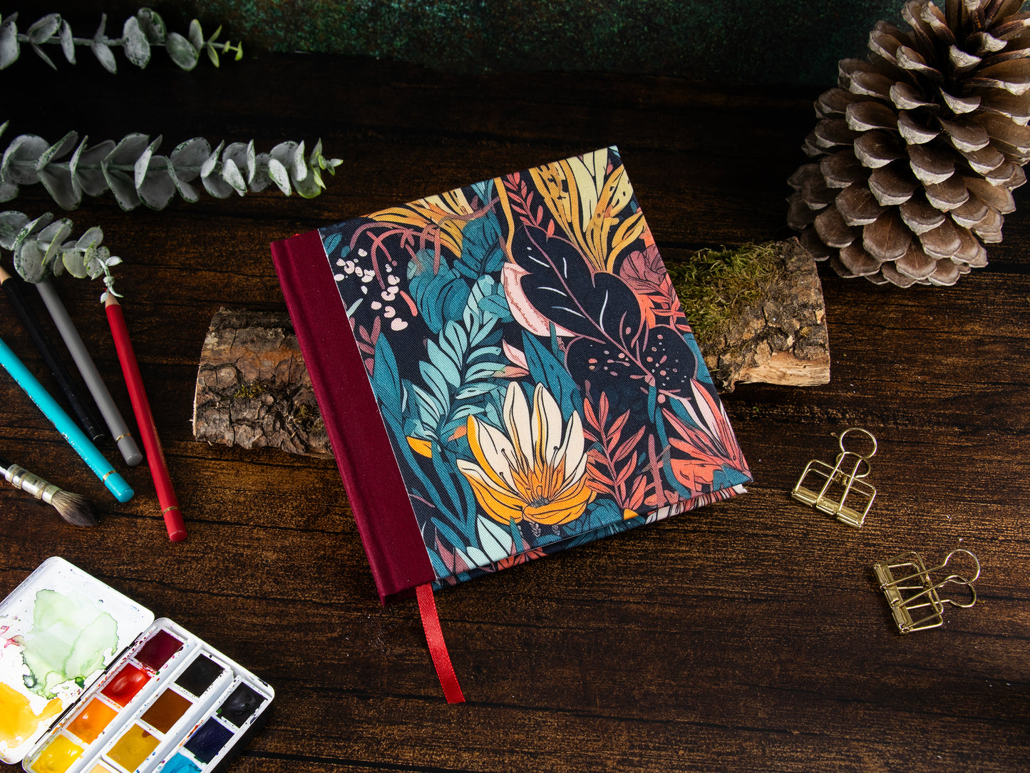 Watercolor Sketchbook | flowers/orange | 16x16cm | Hahnemühle Expression 100% Cotton | 300gsm