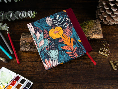 Watercolor Sketchbook | flowers/orange | 16x16cm | Hahnemühle Expression 100% Cotton | 300gsm