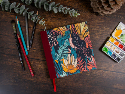 Watercolor Sketchbook | flowers/orange | 16x16cm | Hahnemühle Expression 100% Cotton | 300gsm