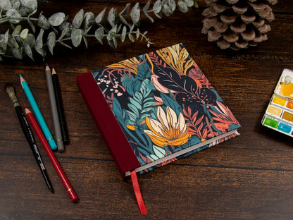 Watercolor Sketchbook | flowers/orange | 16x16cm | Hahnemühle Expression 100% Cotton | 300gsm