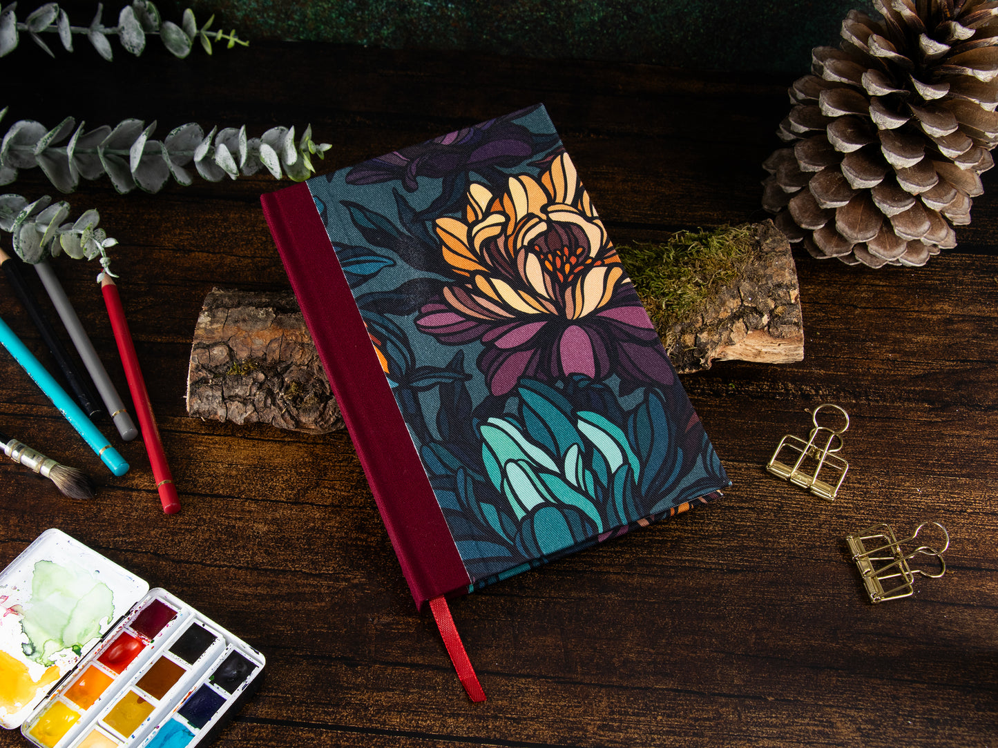 Watercolor Sketchbook | flowers | 14x20cm | Clairefontaine Aquapad | 300gsm