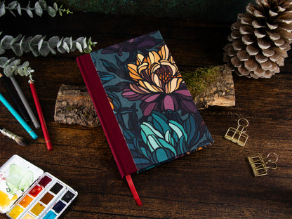 Watercolor Sketchbook | flowers | 14x20cm | Clairefontaine Aquapad | 300gsm