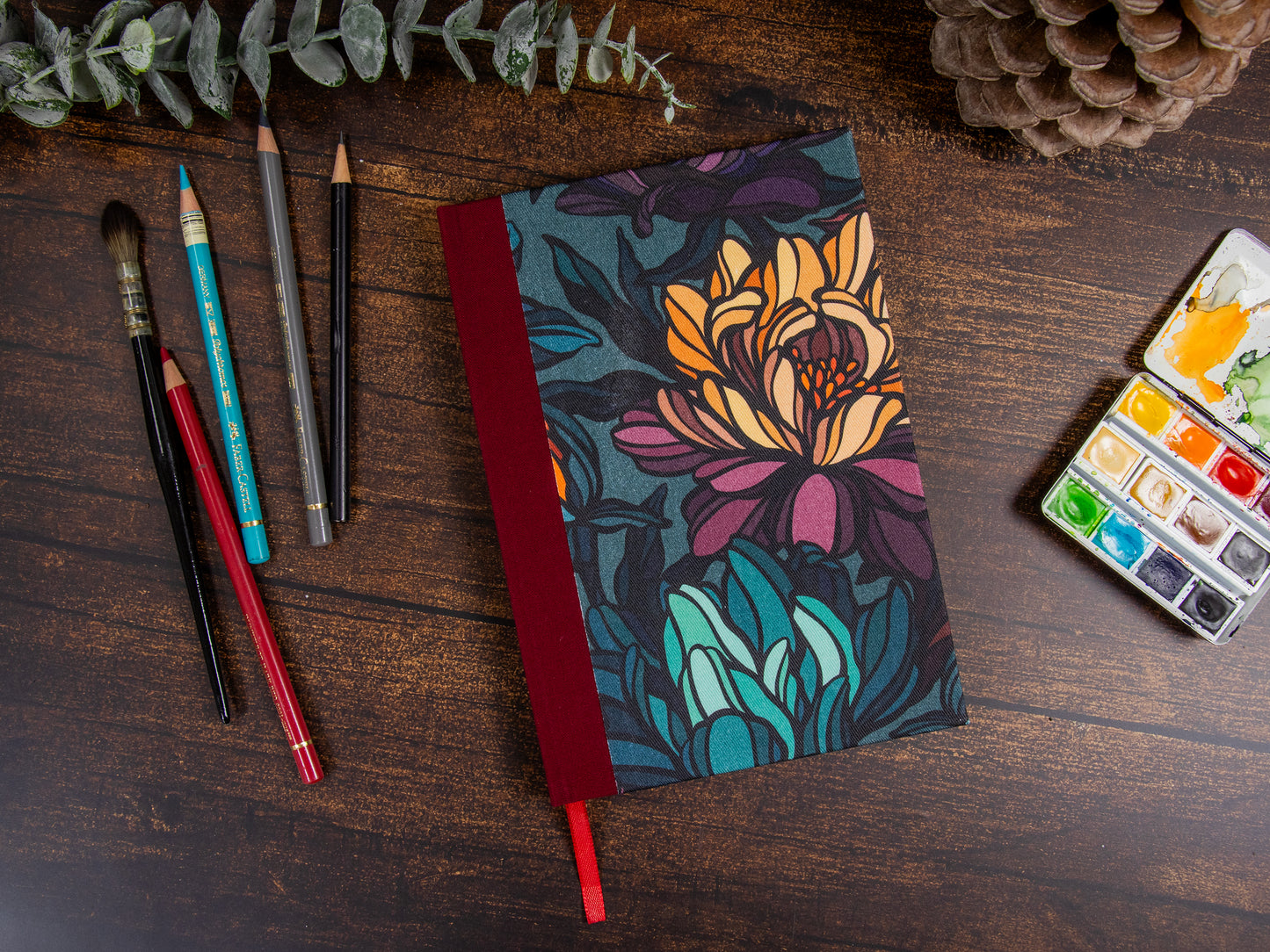 Watercolor Sketchbook | flowers | 14x20cm | Clairefontaine Aquapad | 300gsm