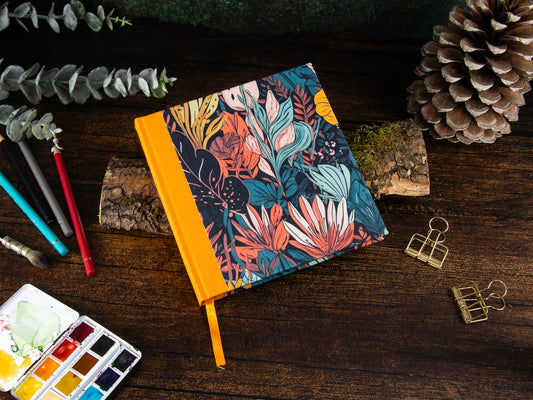 Watercolor Sketchbook | flowers/orange | 16x16cm | Hahnemühle Expression 100% Cotton | 300gsm