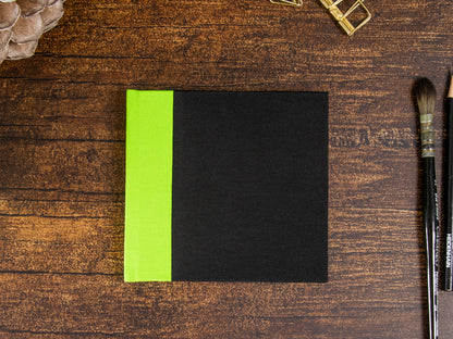 Watercolor Sketchbook | schwarz/grün | 12 x 11cm  | Hahnemühle Expression 100% Cotton | 300gsm
