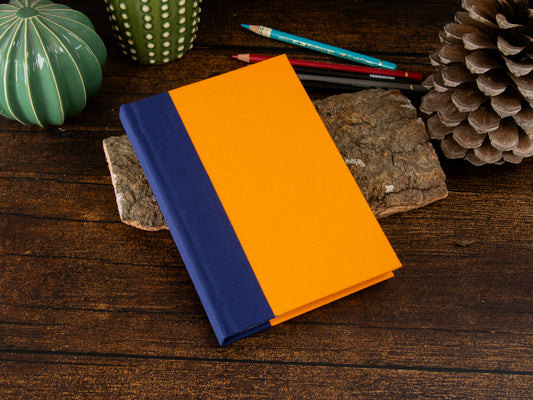 Watercolor Sketchbook | orange/indigo | ca. 12 x 18cm  | hot pressed | Fabriano Artistico 100% Cotton | 300gsm