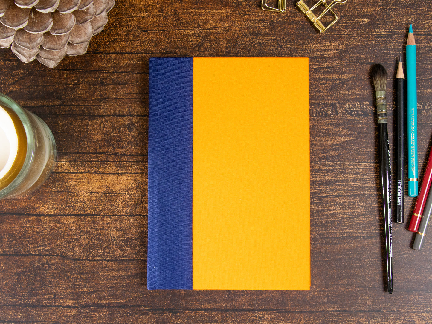 Watercolor Sketchbook | orange/indigo | ca. 12 x 18cm  | hot pressed | Fabriano Artistico 100% Cotton | 300gsm