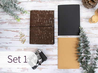 Travelers Notebook |  Kork Metallic