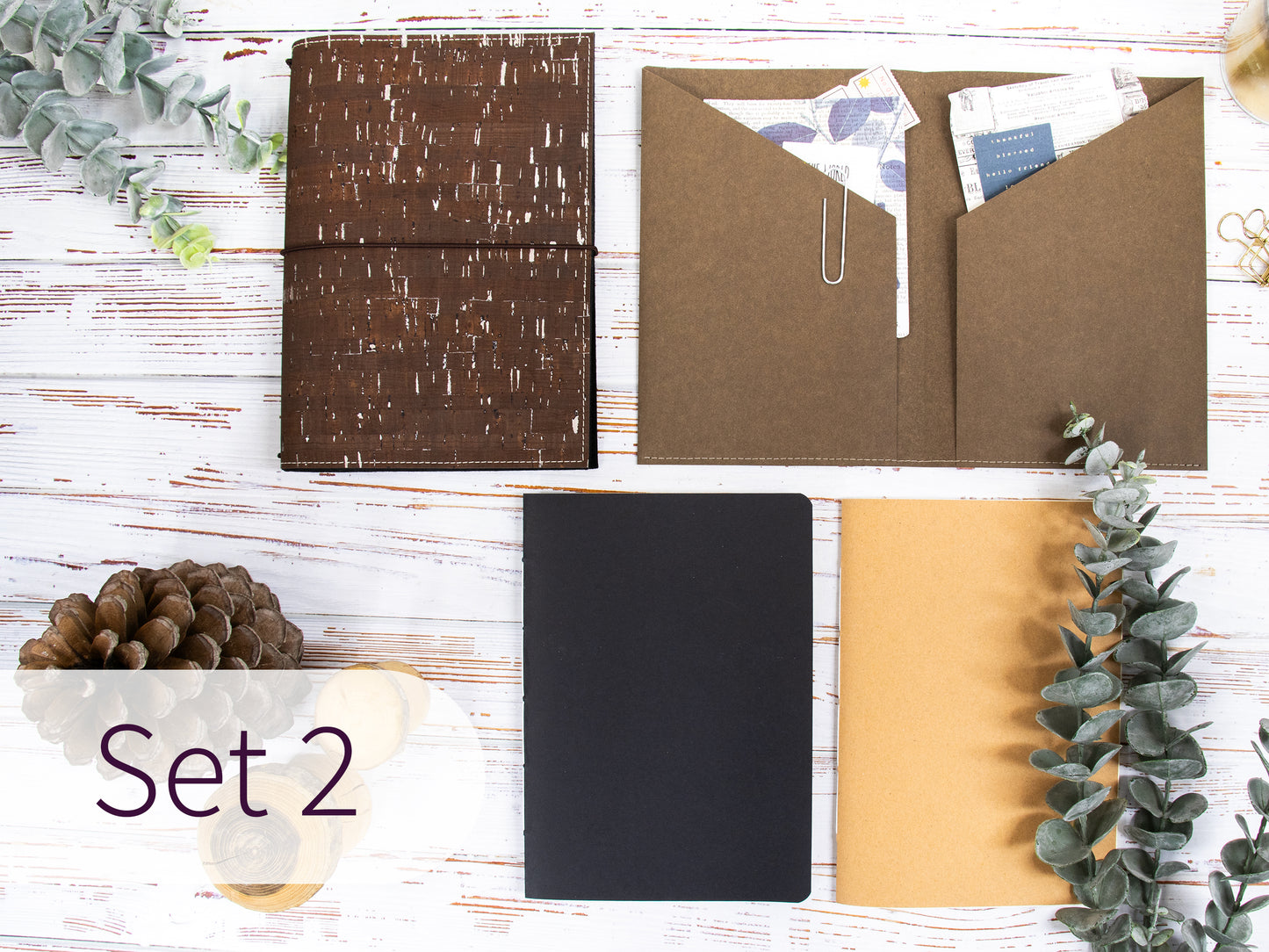 Travelers Notebook |  Kork Metallic