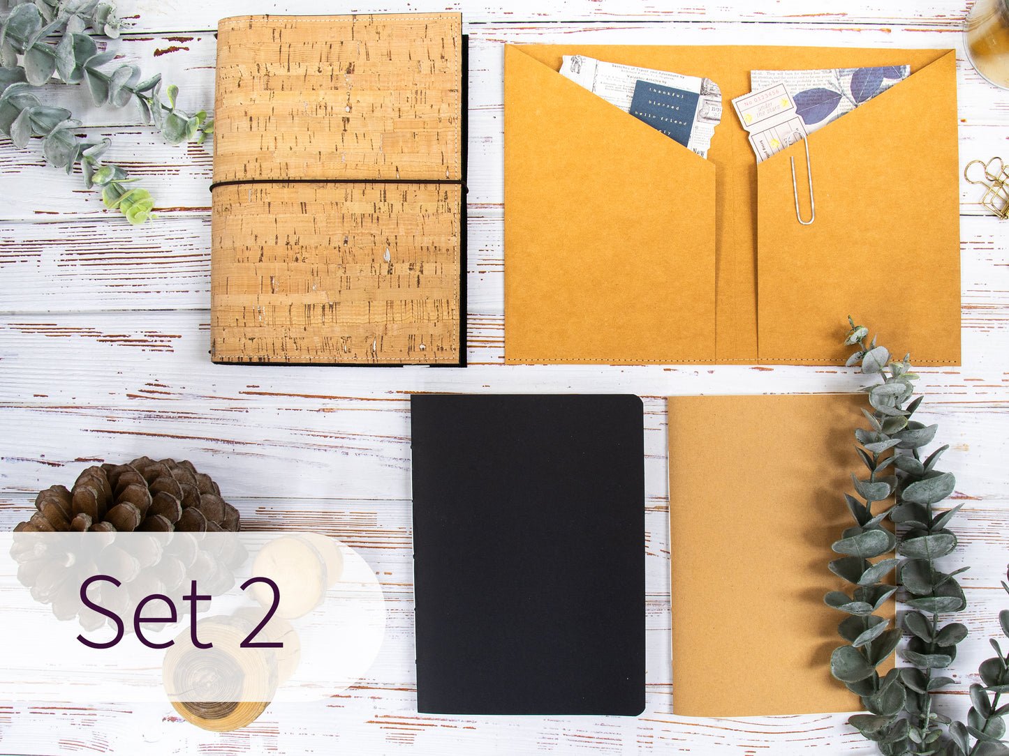 Travelers Notebook |  Kork Metallic