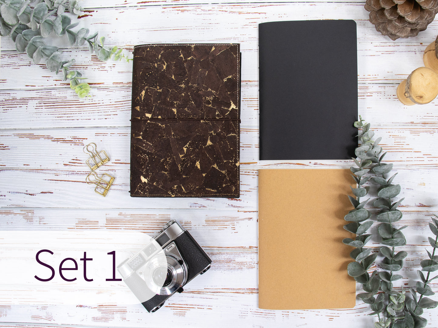 Travelers Notebook |  Kork Metallic