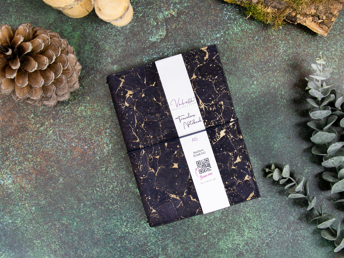Travelers Notebook |  Kork Metallic