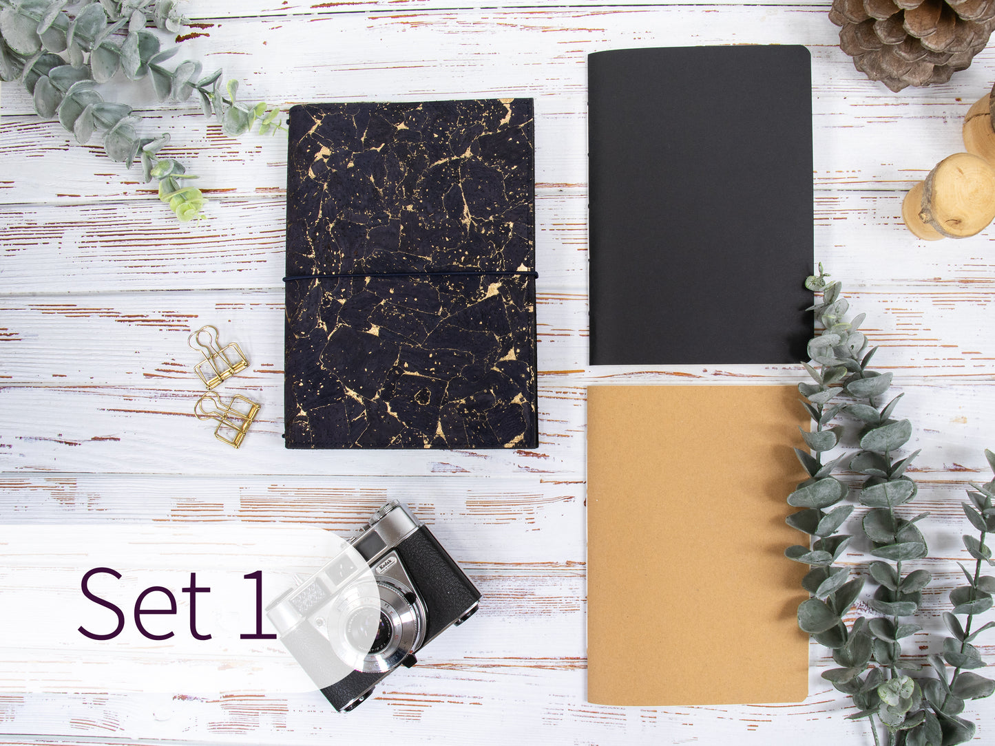 Travelers Notebook |  Kork Metallic