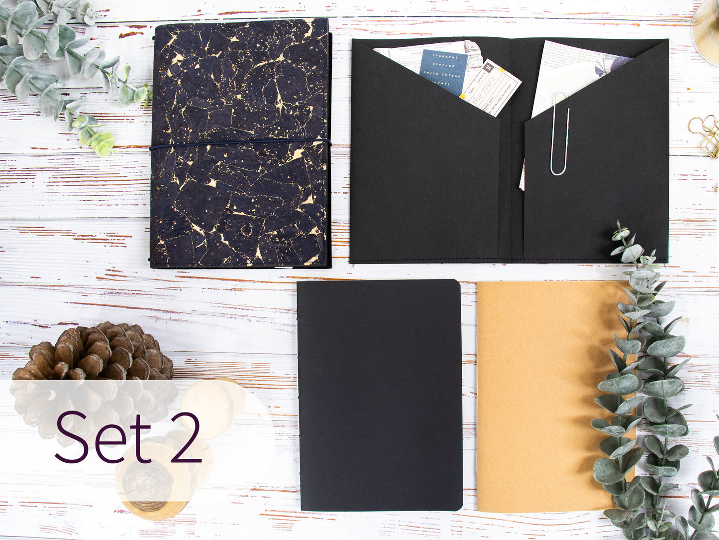 Travelers Notebook |  Kork Metallic