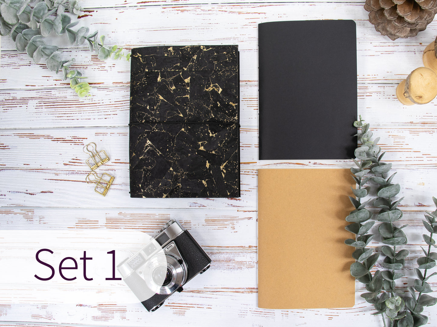 Travelers Notebook |  Kork Metallic