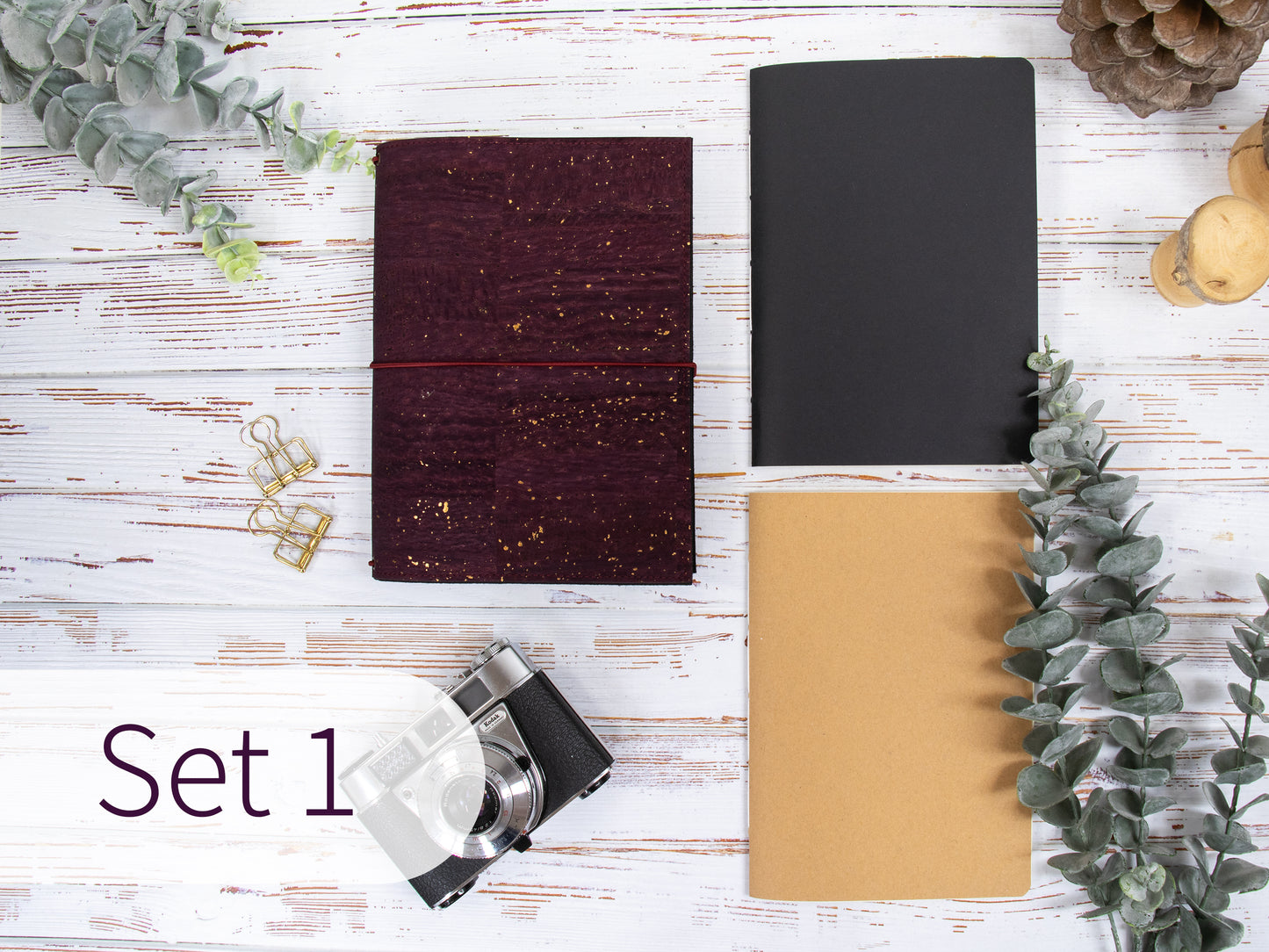 Travelers Notebook |  Kork Metallic