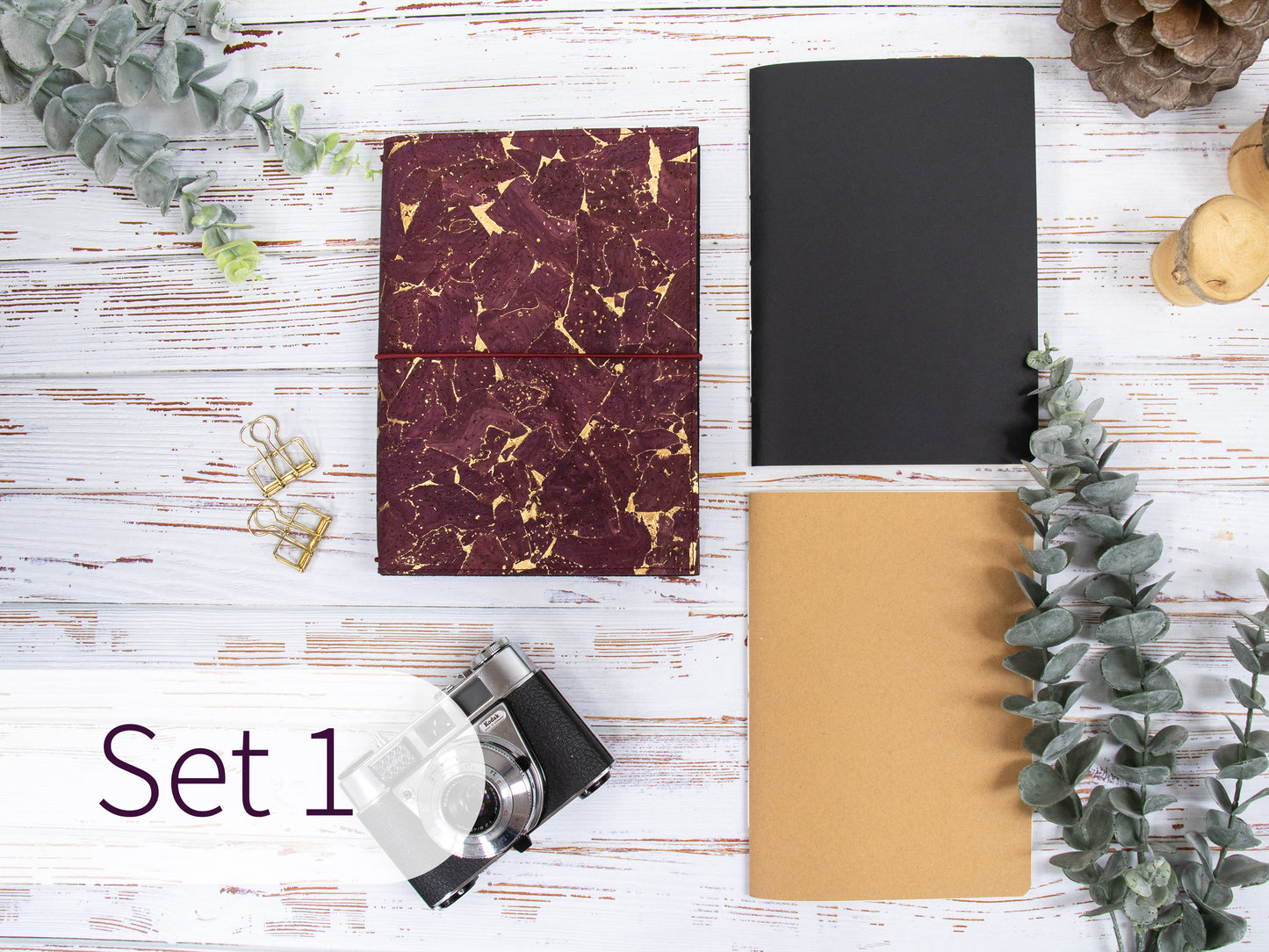 Travelers Notebook |  Kork Metallic
