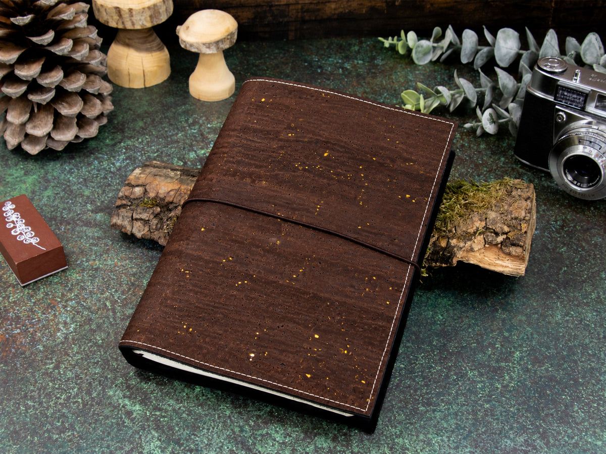 Travelers Notebook |  Kork Punkte Metallic