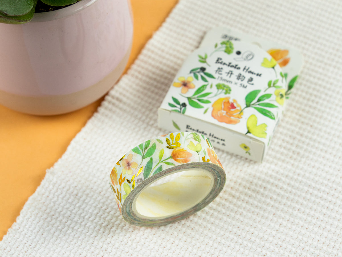 Washi Tape | orange Blüte