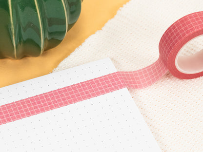 Washi Tape | grid salmon