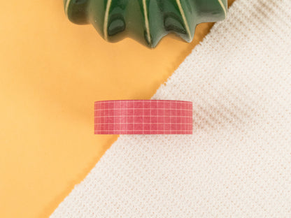 Washi Tape | grid salmon